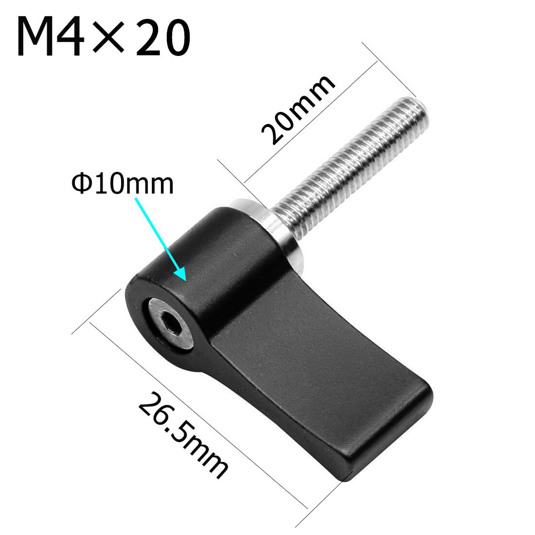 BGNing M4 M5 M6 Spann Hebel Spann Griff Schrauben Verstellbaren Griff Verriegelung Gewinde Knopf für Fotografische Ausrügestochen Kamera: Schwarz M4x20mm