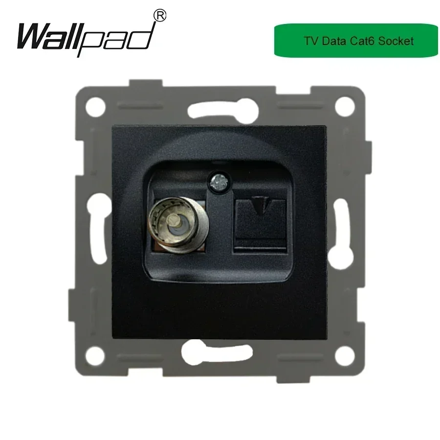 EU Neutral Wood Wall Panels FAN Reset Retro Electric Switch Euro French Power Socket with Type A C USB Fast Outlet TV Data Cat6