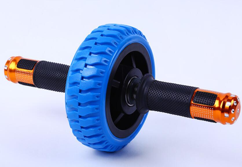 15cm Steel bearings Ab Roller abdominal power roller Mute abdominal roller ab slimmer: Blue