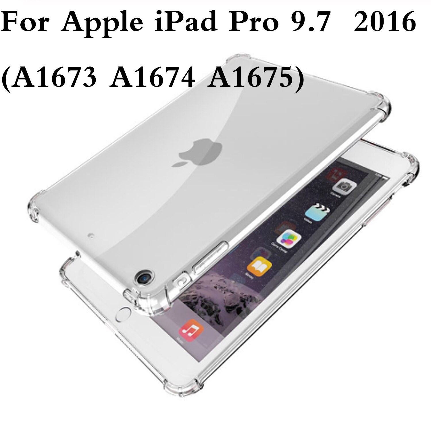 Dla iPad 9.7 2017 2018 2019 10.2 5th 6th 7th generacji przypadku odporność na upadek miękkie etui TPU dla iPad powietrza 1 2 3 Pro 9.7 10.5 11: For ipad pro 9.7