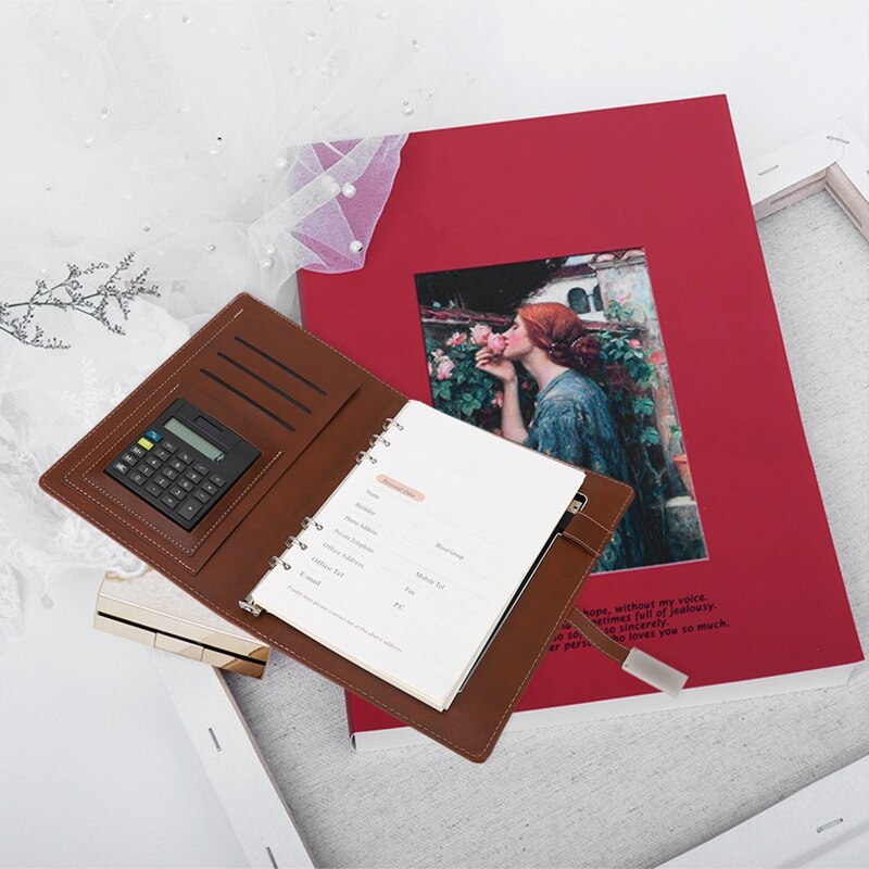 Qi Note Book Power Bank Notebook MultiFunctional 8000MAh Power Bank Binder Spiral Diary Book+USB Flash Disk