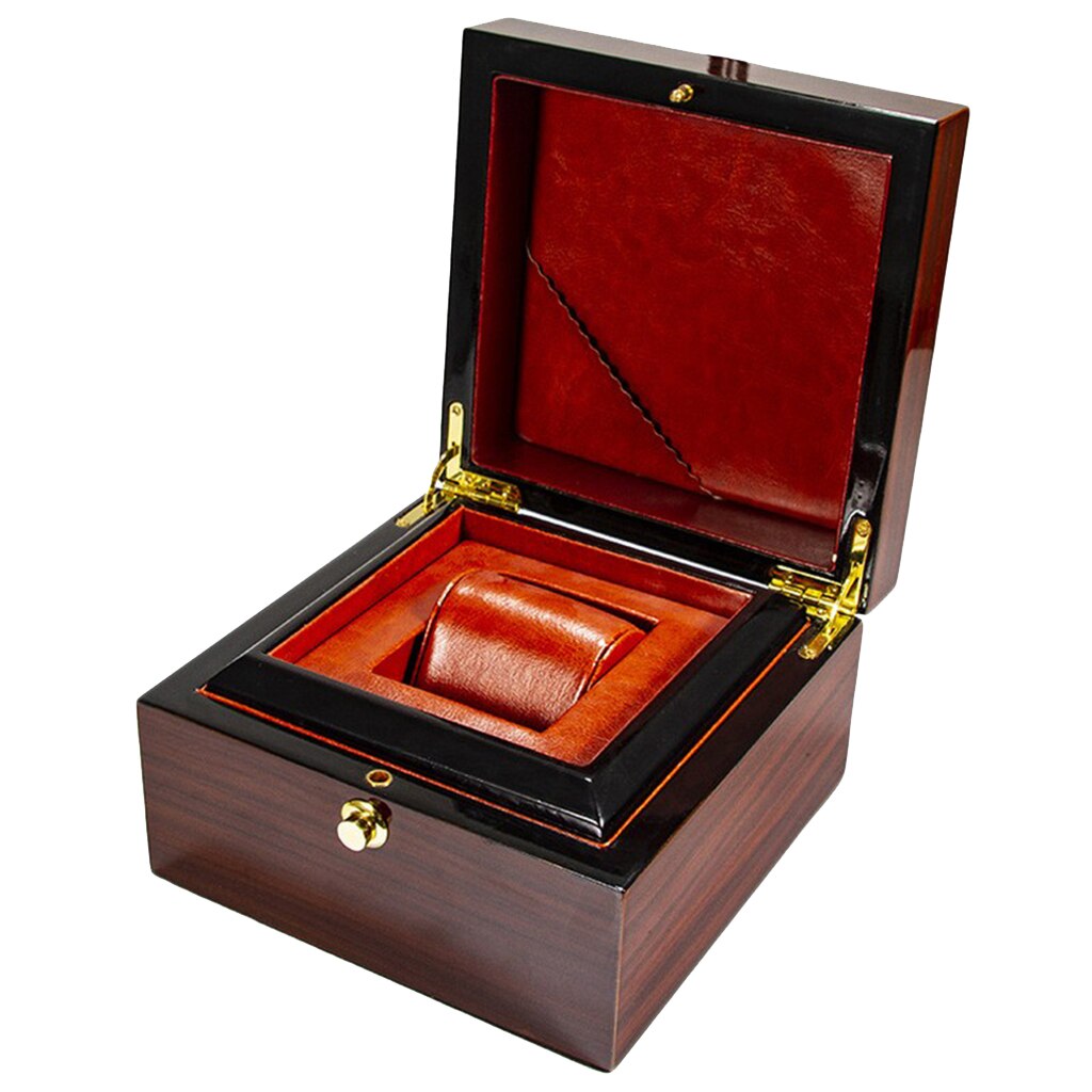 Vintage Massief Houten Horloge Box Case Sieraden Display Case Houten Horloge Organizer Met Pu Kussen