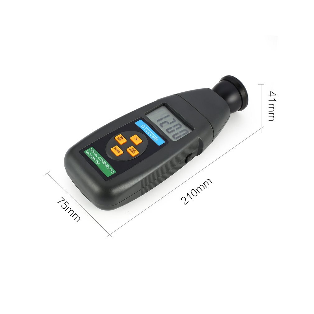 DT2240B Digital LCD Non-Contact Flash Stroboscope Tachometer Photoelectric Revolution Meter Speedometer Tester 60~19999RPM