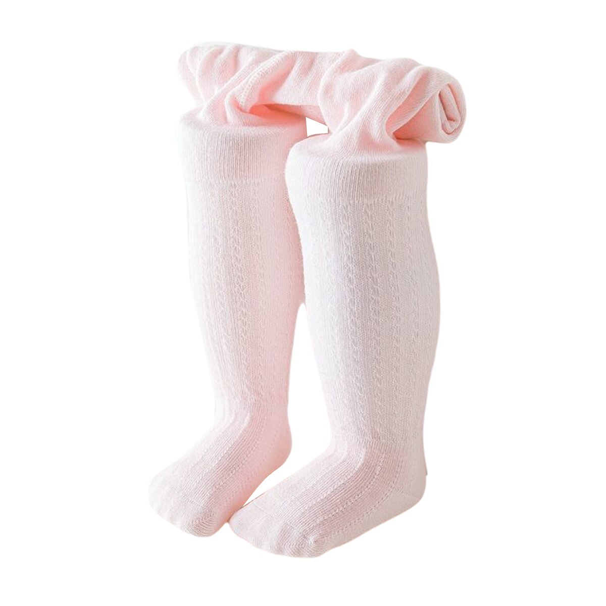 Simple bébé filles couleur unie Leggings été bébé Anti-moustique respirant maille une pièce collants: Rose / 24M