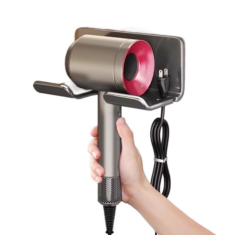 Support pour sèche-cheveux, support pour lisseur de cheveux, étagères sans clous pour salle murale, salle de bain, étagère de rangement murale pour la maison