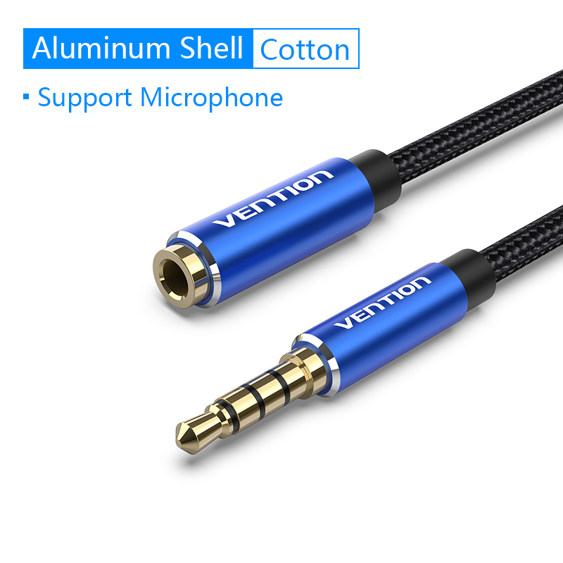 Vention Jack 3,5 Cable de extensión auxiliar para coche portátil Mini PC TV Xiaomi Huawei estéreo 3,5mm Jack auriculares altavoz Cable auxiliar: Verde militar / <=0,5 m