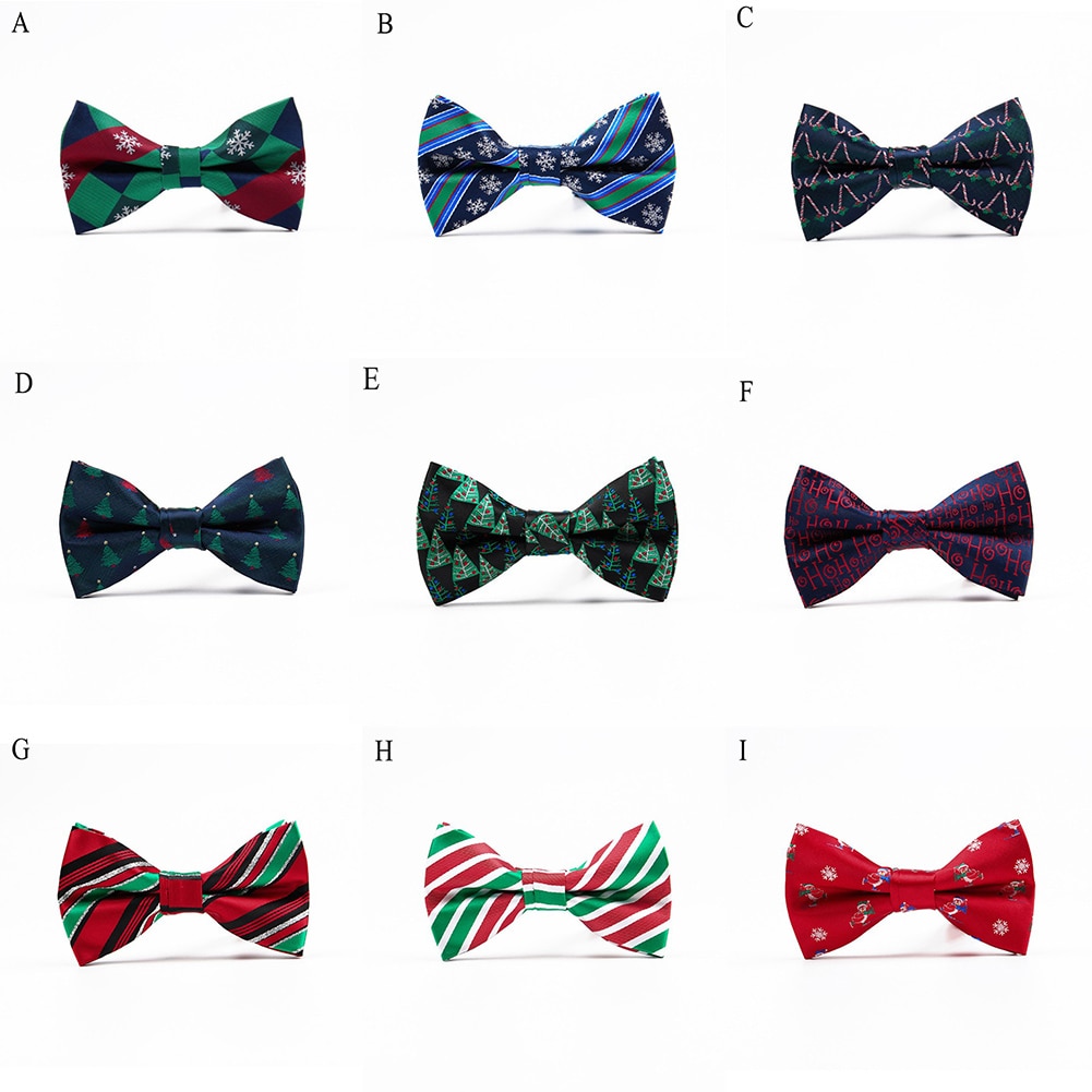 1PC Bow Ties for Men Christmas Tree Bowties For Mens Wedding Cravat Butterfly Tie Casual Bowknot Bowties Men