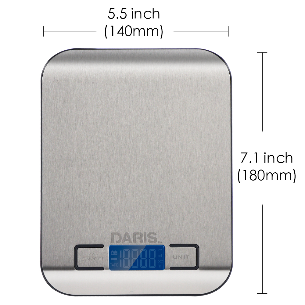 Multifunction Digital Electronics Kitchen Scale 1g/0.1oz Accuracy Stainless Steel Digital Precision Weight Scale for Kitchen: Default Title