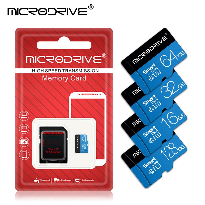 Micro Sd Geheugenkaart 64Gb 32Gb 16Gb 8Gb 256Gb 4Gb Microsd Flash Tf Card Kaart mini Kaarten Met Pakket Gratis Sd Adapter