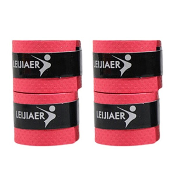 Badminton Tennis Squash Racket Grip Absorberen Zweetbandjes Tap Racket Bands Protector Handvat Overgrips Grips Racquet Grips: Rood