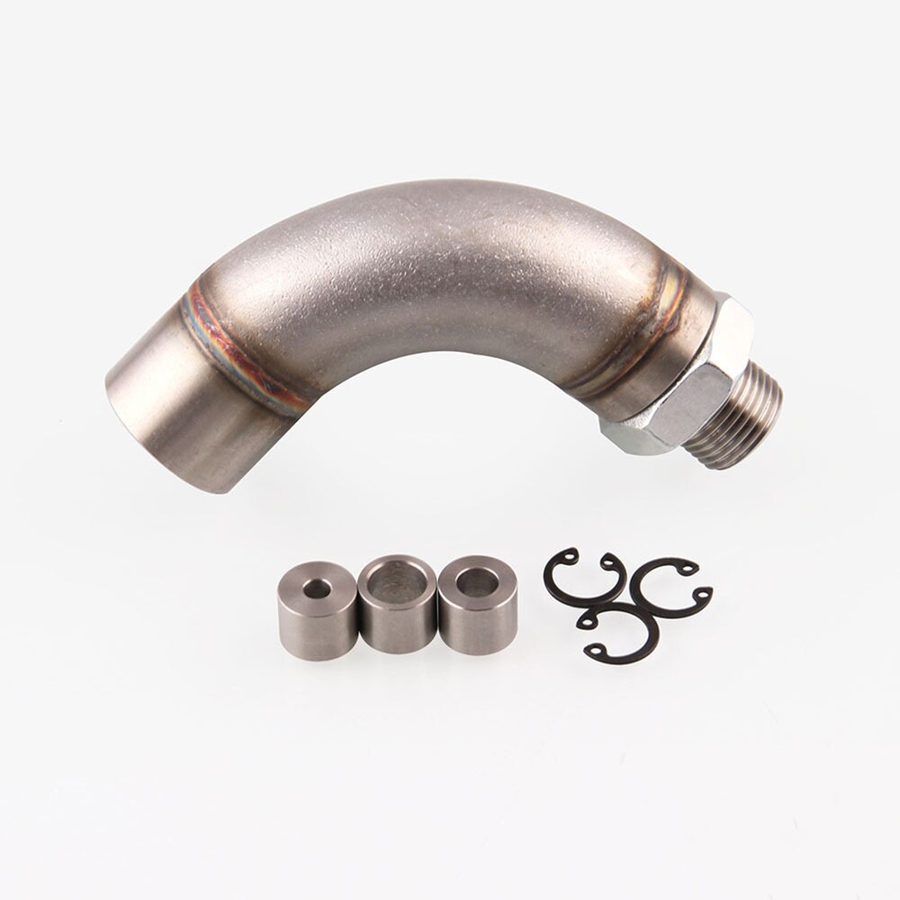 1 Set J Förmigen Edelstahl Sauerstoff Sensor Anschluss Armaturen Auto Umrüstung Teile Änderung Zubehör (Silber)