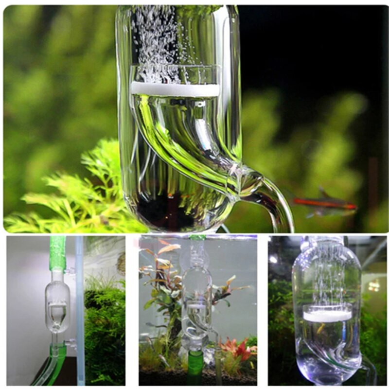 Aquatics Inline Diffuser 12/16 16/22 Glass CO2 Atomizer Bubble Diffuser Reactor Injector for Planted Aquariums Fish Tanks