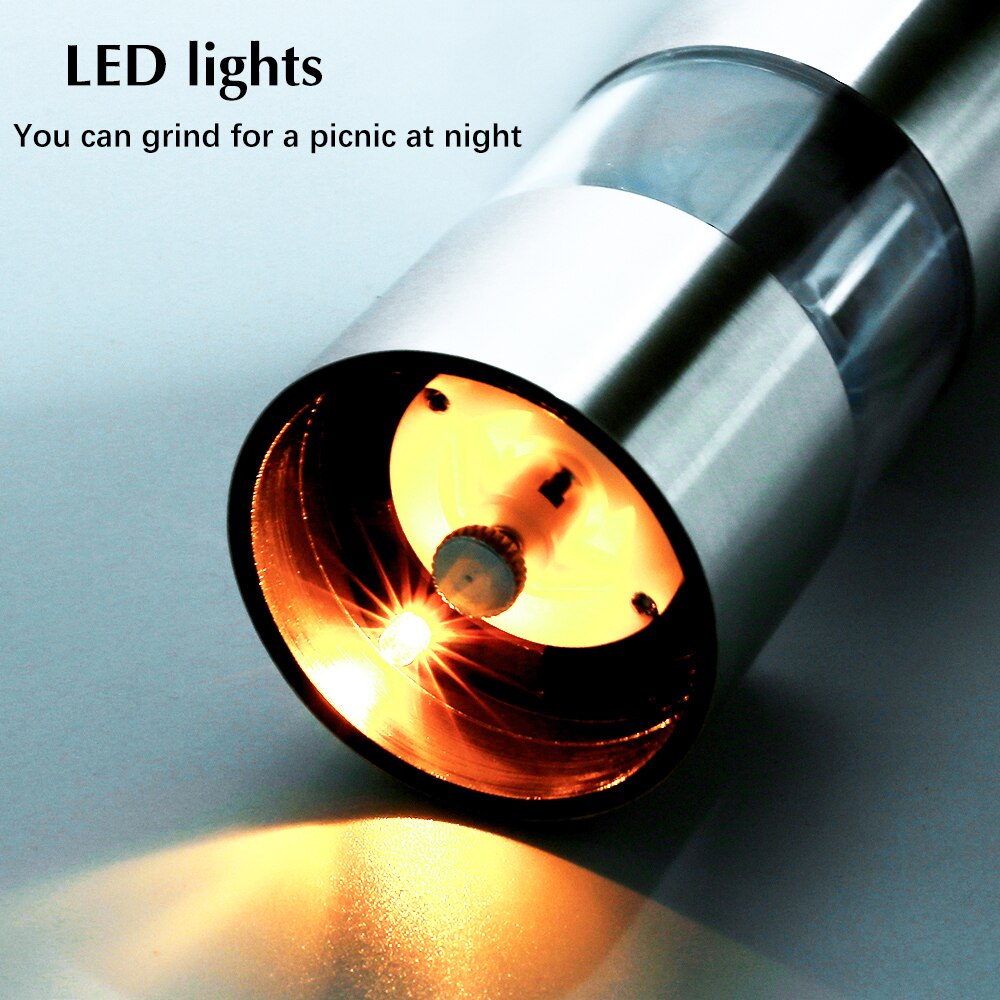 elektrische Pfeffermühle Peugeot Edelstahl würzen Kreuzkümmel Mühle Feine für Lebensmittel mit LED Licht Küche Schleifer Restaurant