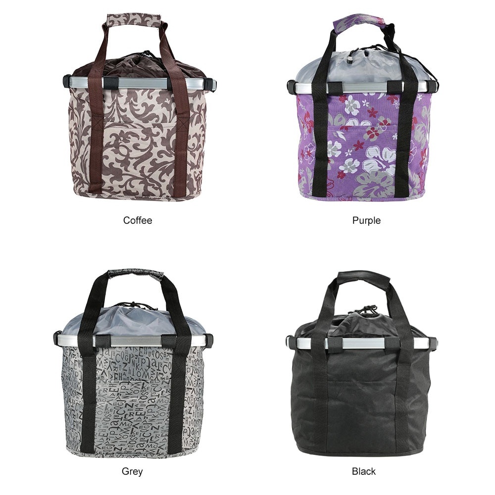 Aluminum Alloy Bicycle Basket Pouch Bike Bags Bicycle Front Bag Pet Carrier Cycling Top Tube Frame Front Carrier Bag