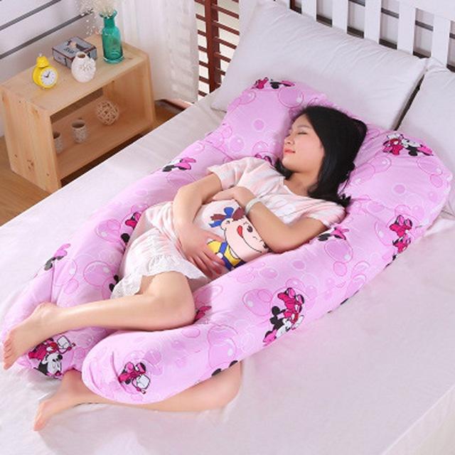 25 Sleeping Support Pillow for Pregnant Women Full Body Pillow Cotton Pillowcase U Shape Maternity Sleeper Bed Pregnancy Pillows: 13