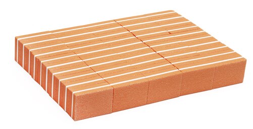 50 sztuk/partia bufor robić paznokci dwustronny mały rozmiar mini bufor robić paznokci blok 6 kolorów jednorazowe profesjonalny mini bufor robić paznokci, JZU-21: pomarańczowy-50szt