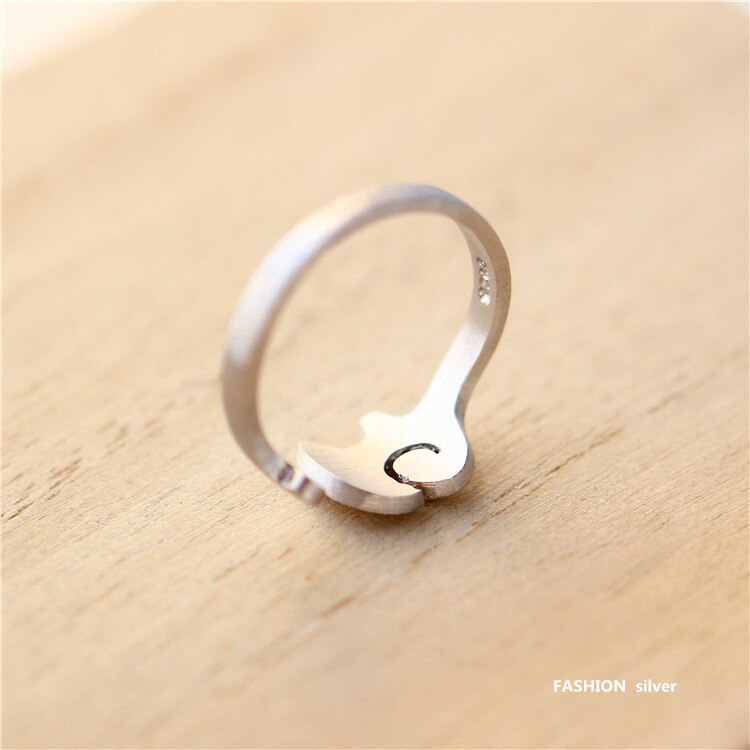 Nieuw! Echt 925 Sterling Zilveren Ring Zilveren Sieraden Ring Tekening Hollow Olifant Takken Sieraden Sieraden