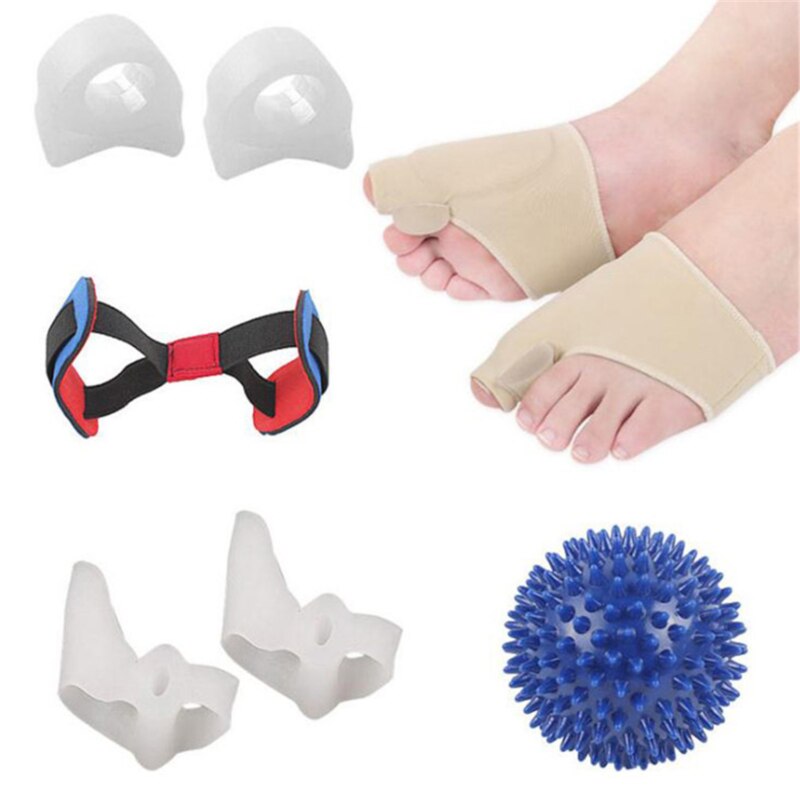 1 set hallux valgus orthese teensplitser teenspreider overlappende teen grote teen valgus orthese voetverzorging nagelgereedschap