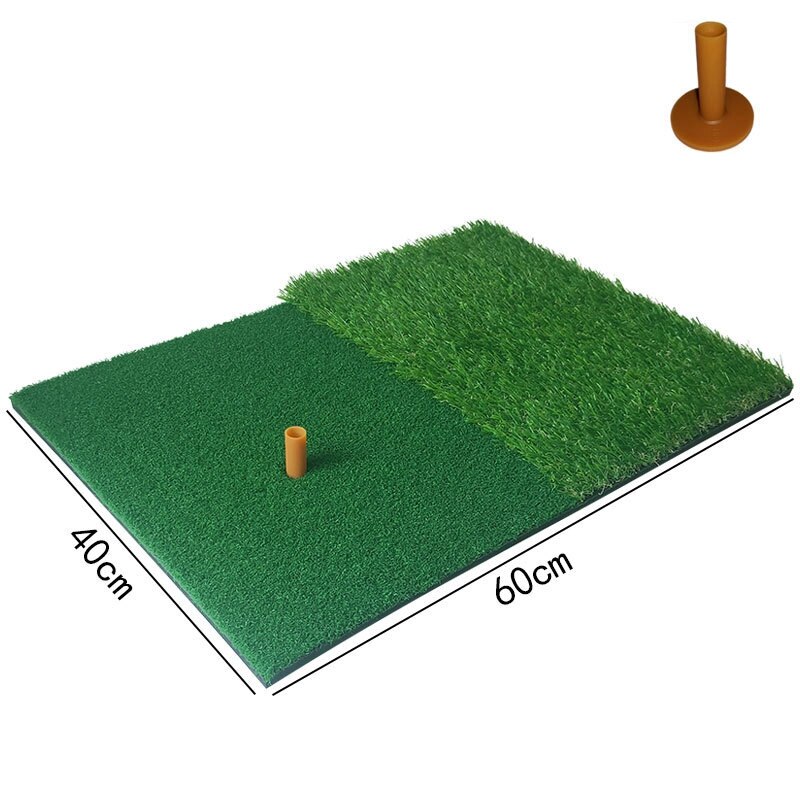 Golf Practice Mat Artificial Lawn Nylon Grass Rubber Tee Backyard Outdoor Golf Hitting Mat Durable Training Pad 40X60cm