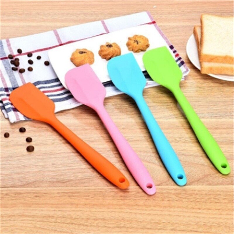  Heat Resistant Integrate Handle Silicone Spoon Scraper Kitchen Utensil Turners Spatula Pan Spatula Cake Kitchen Cooking Tool