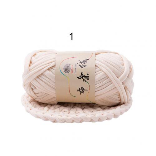 Threads for Handed knitting Yarn Hat Blanket Basket Woven Cloth Thread Thick Braided DIY Wiring Coarse Warm Crochet Fabric: Light Beige