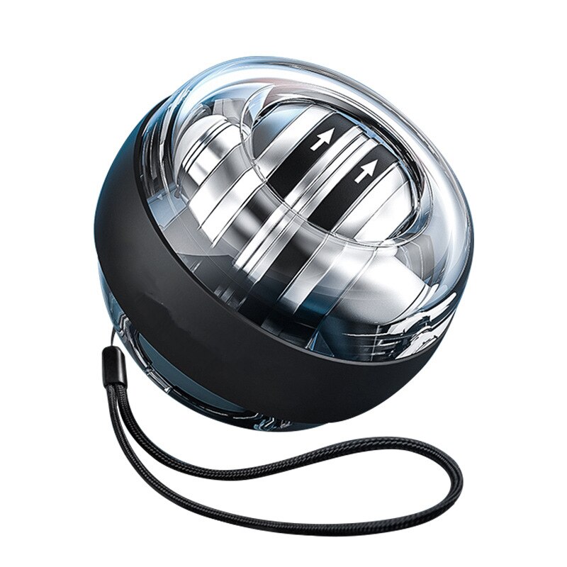 Led auto-avviamento Gyro Ball Powerball Contador braccio Expander allenatore manuale giroscopio polso forza esercizio rilassamento attrezzature per il Fitness: Black