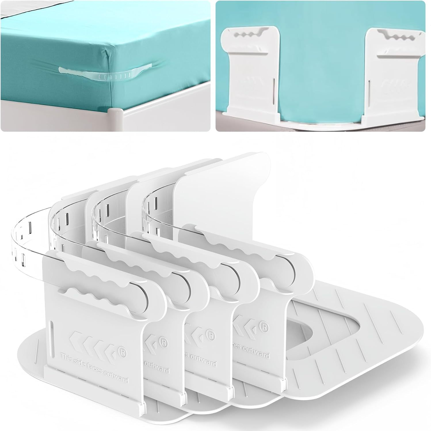 4pcs Heavy Duty Bedsheet Corner Tightener Clips High materials durable and reliable Bed Sheet Grippers for Protector