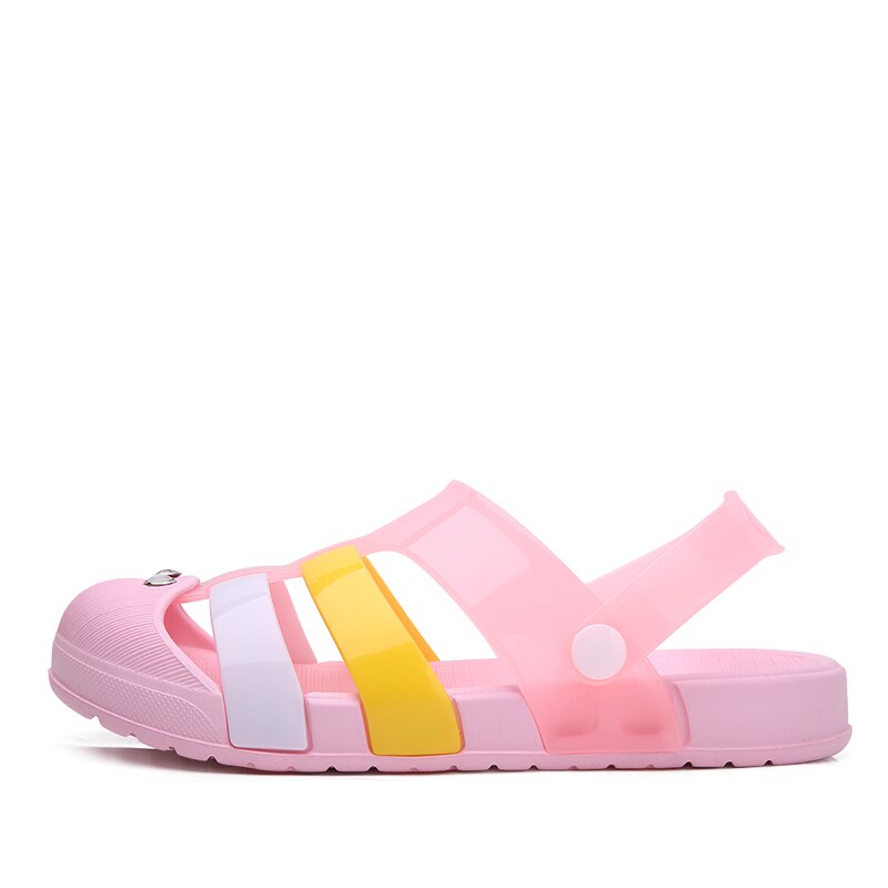 Dames jelly schoenen regenboog zomer sandalen dames platte schoenen dames instappers snoepkleurige peep toe dames strandschoenen