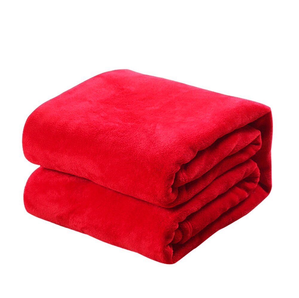 Super blødt varm massiv varm mikro plys fleece tæppe kaste tæppe sovesofa: 1c