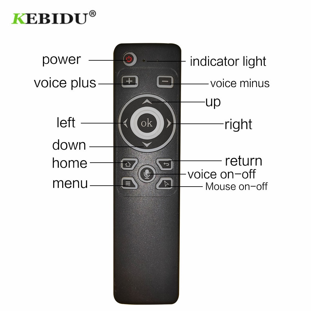 KEBIDU Voice Remote Control 2.4GHz Wireless Remote Air Mouse MT3 IR Gyroscope for Android TV Box H96 MAX X88 Pro