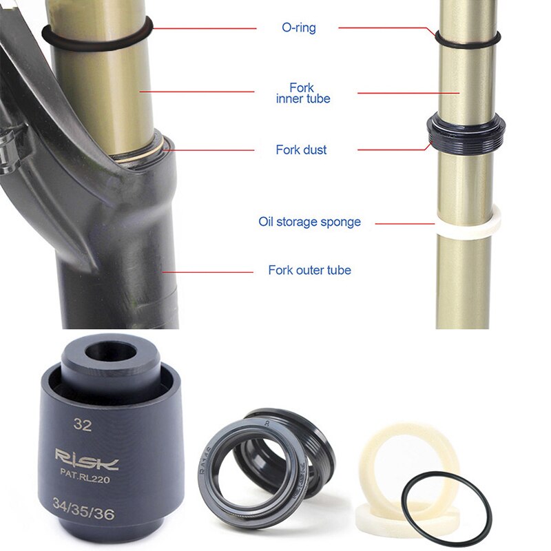 Fiets Voorvork Schokdemper Dust Seal Installatie Tool 32/34/35/36Mm Dust Wiper Olie seal Setting Tool Fiets Onderhoud