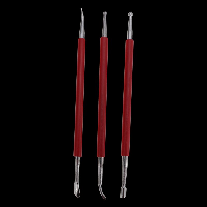 8Pcs/Set Leather Craft Tool Modeling Point Stylus Modelling Carving Tool Spoon Balls Embossing Carving Blade Press Tool