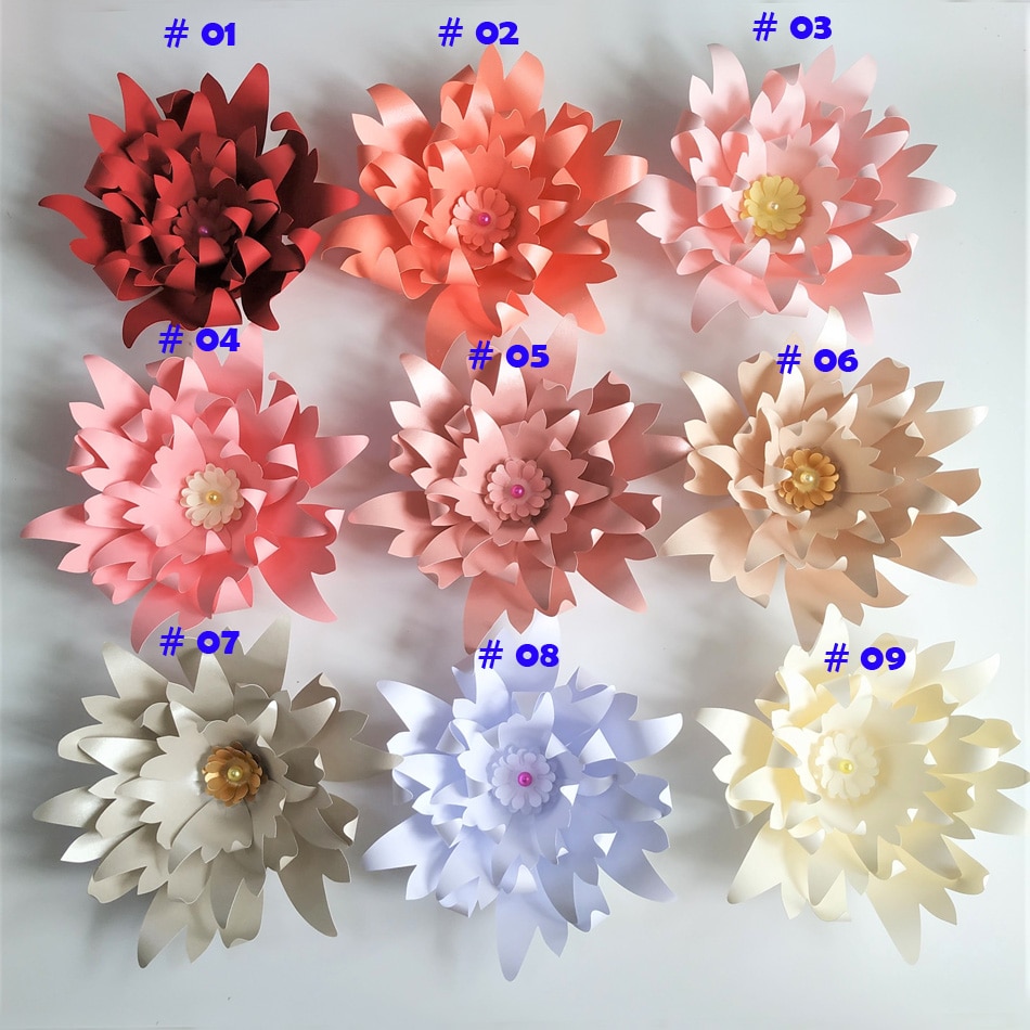 20CM Thick Cardstock Rose DIY Paper Flowers For Wedding & Event Backdrops Decorations Baby Nursery Wall Decor Video Tutorials