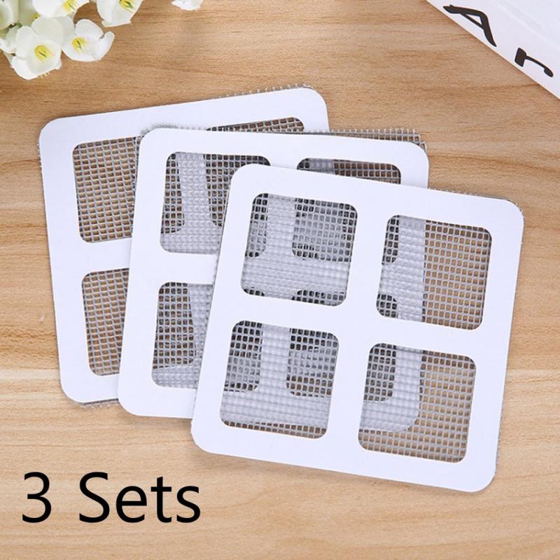 3PCS/Pack Window/Door Screen Repair Patch Adhesive Repair Kit Covering Up Screen Window Screen Door Holes Stickers: 3 Sets