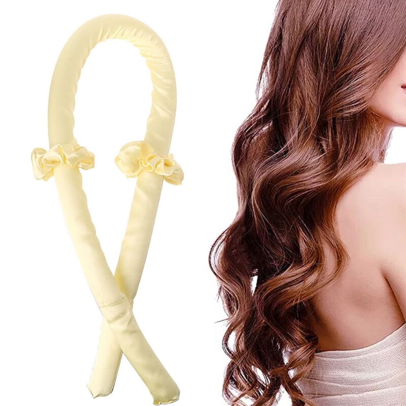 Heatless Curling Rod Headband,No Heat Curls Silk Ribbon Hair Rollers Sleeping Soft Headband Wave Formers Hair Curlers