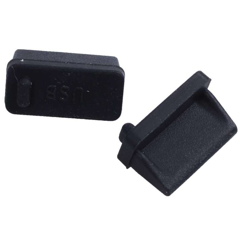 10 pièces Silicone USB port prise anti-poussière bouchon bouchon de protection noir