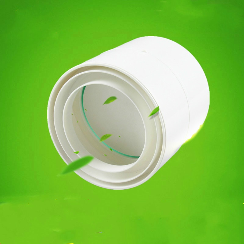 PVC exhaust fan check valve air damper value round pipe Bathroom ventilation fan 110mm to 100/80mm with removable reducer ring