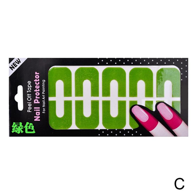 Nail Form Guide Sticker Nagellak Varnish Protector Cover Tool Manicure Spill-Proof Stickers Vinger T0N8: C