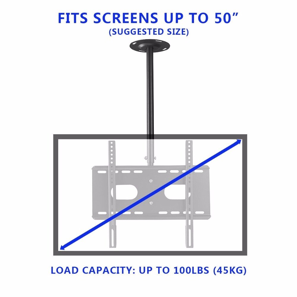 Loft -tv -beslag passer til de fleste 26-50 "lcd -led -plasmaskærme fladskærm  mc4602