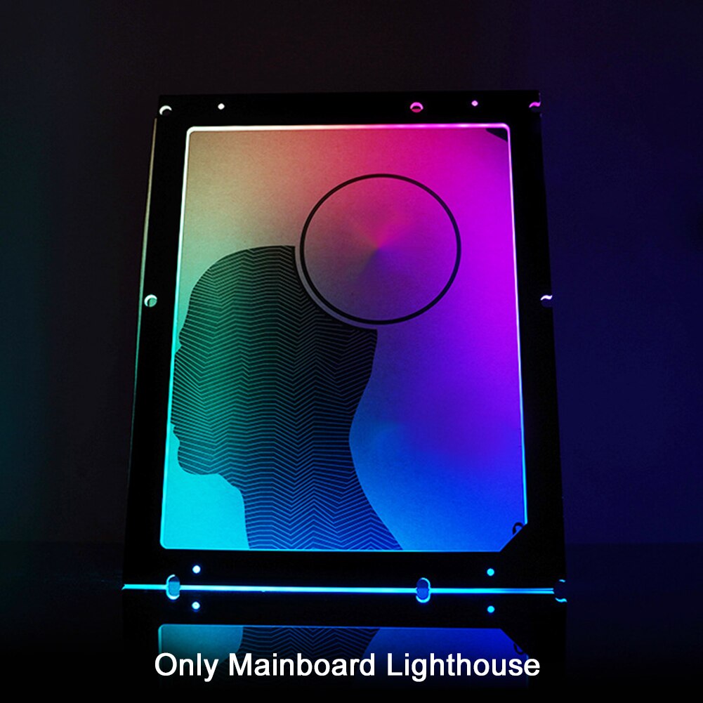 PC Case Home Mainboard Lighthouse Desktop Computer Easy Install 5V ATX Back Light Decorative ARGB Sync Cabinet