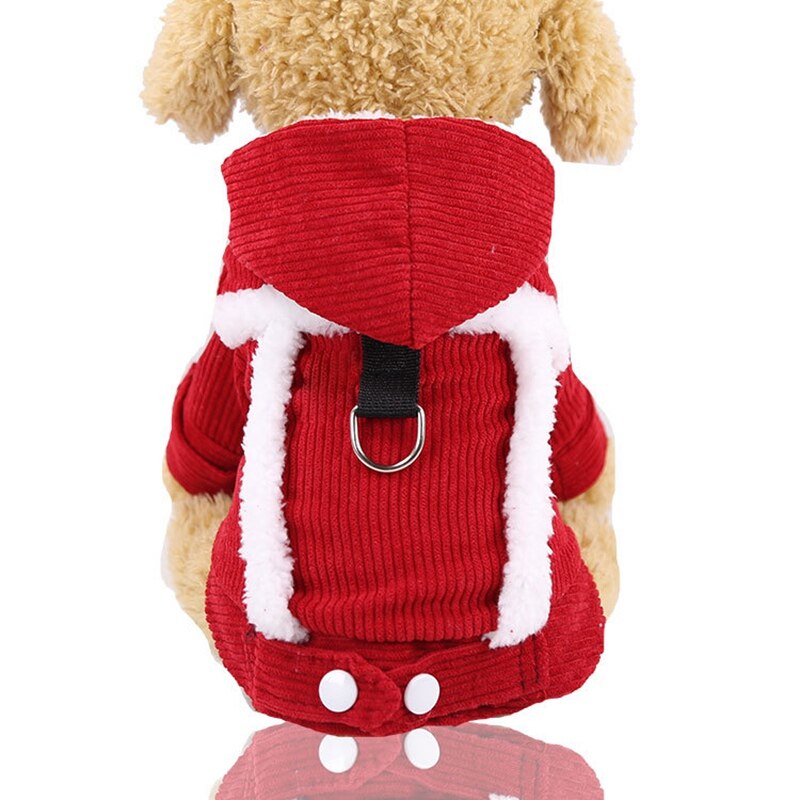 AHUAPET kombinezon zimowy dla psa Chihuahua kurtka zimowa dla psa odzież dla pomorskiego Parka Frenchie ciepły kombinezon z kapturem: B / Chest 45-55cm