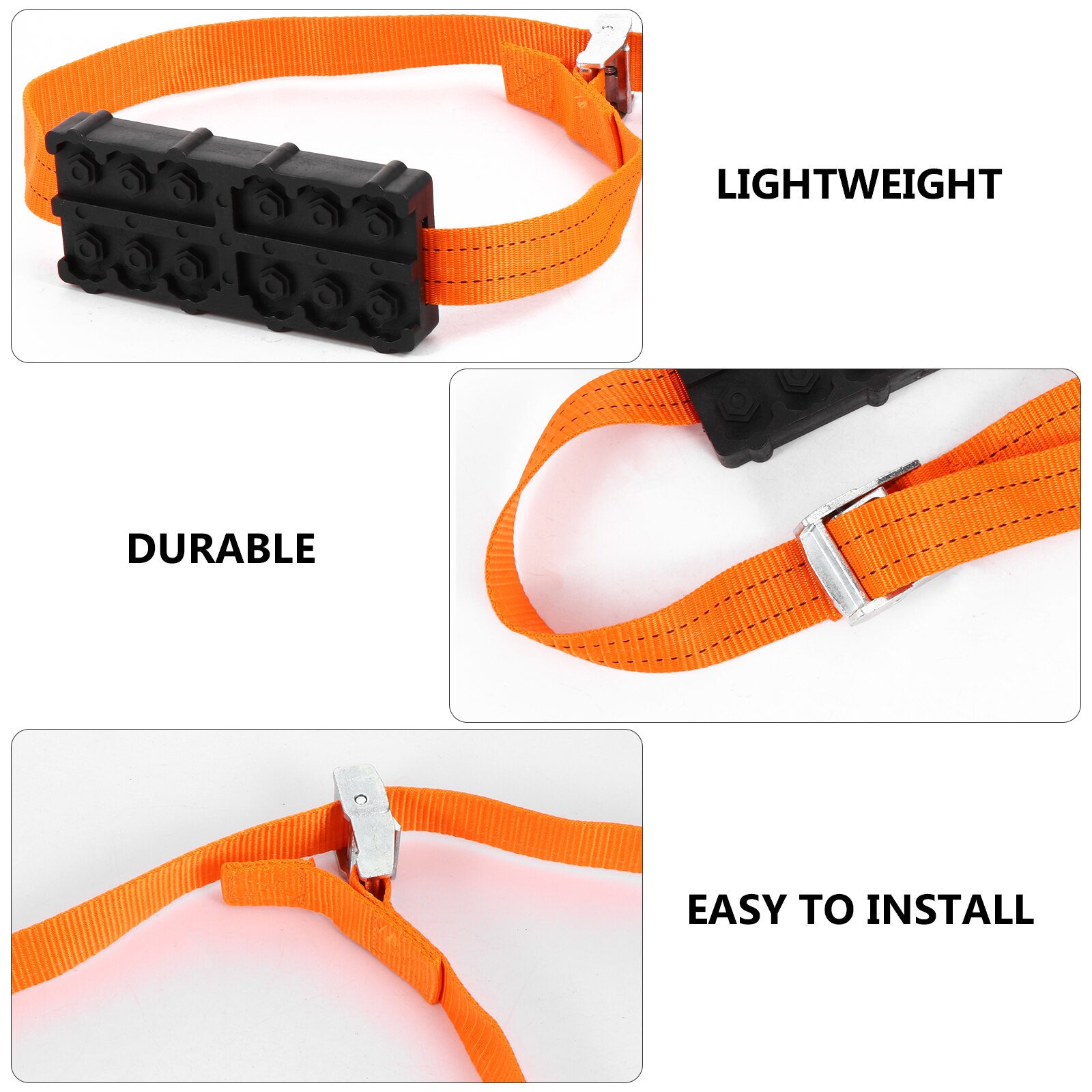 2 Sets Mat Car Wheel Anti-Slips Pads For Outdoor Tire Traction Aid Folding Set For Snow Ice Mud