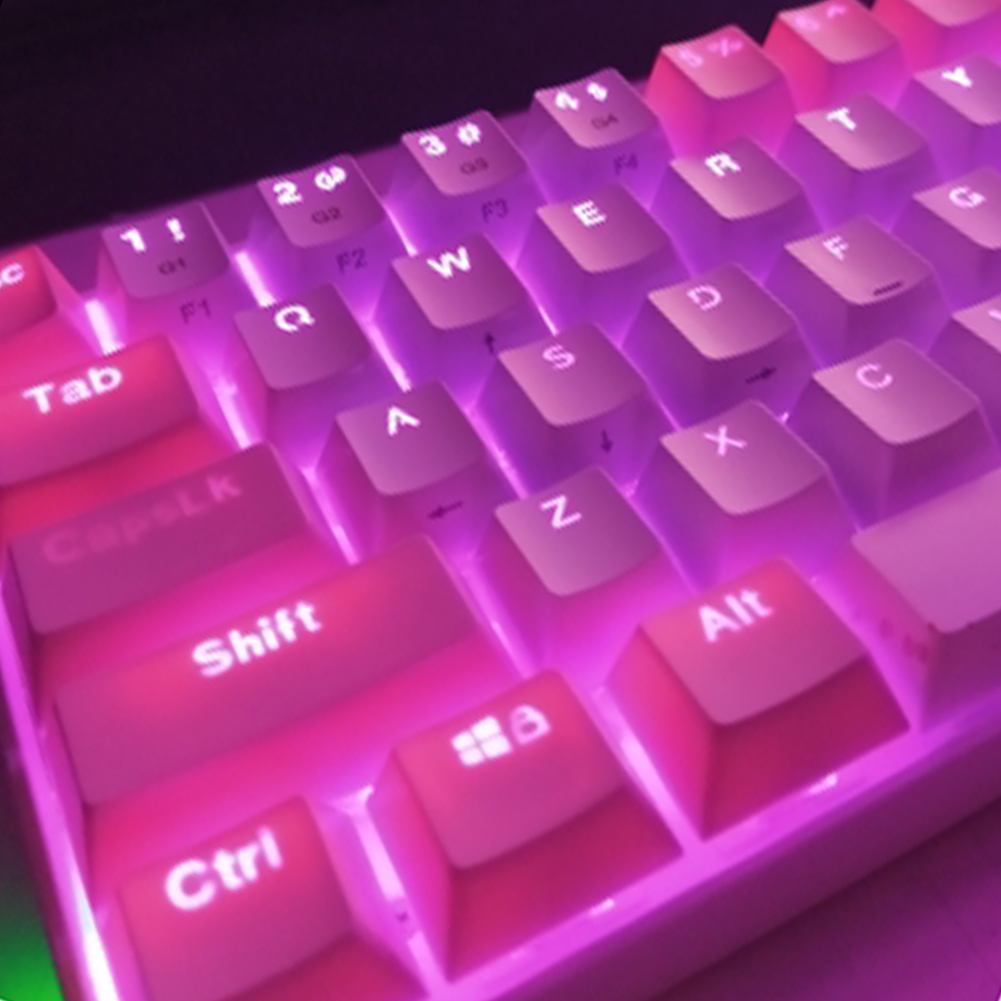 104pcs ABS Mechanical Keyboard Keycaps Set OEM Backlit Multi Color Ergonomic Blank Keycaps for 61/87/104 Key Cherry MX Keycap