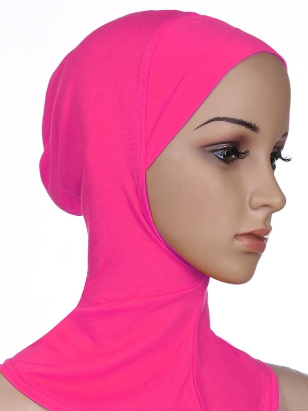 Weiche Unter Schal Hut Kappe Knochen Motorhaube Hijab Islamischen Kopf Tragen Hals Volle Abdeckung Innere Moslemische Dame Elastische Ninja Frauen headwear Caps: 19 Rose Red