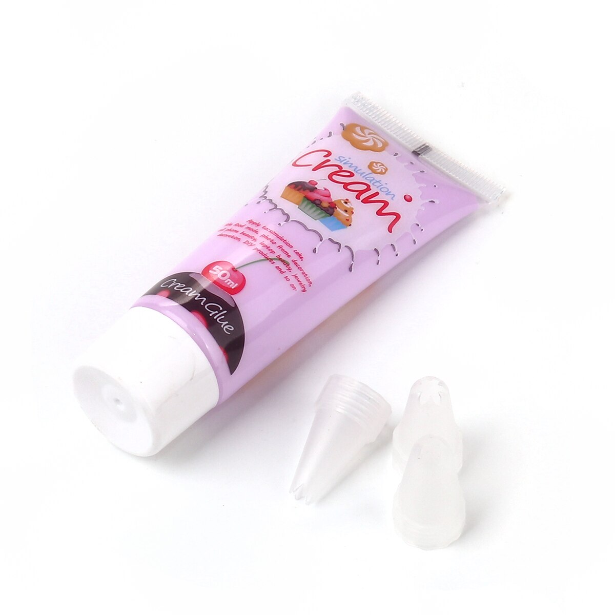 (inklusive flydende )(50ml)  gennemsigtige plastskal guld krystal epoxy special creme lim ca. 11.3 x 4.6cm-1 pc