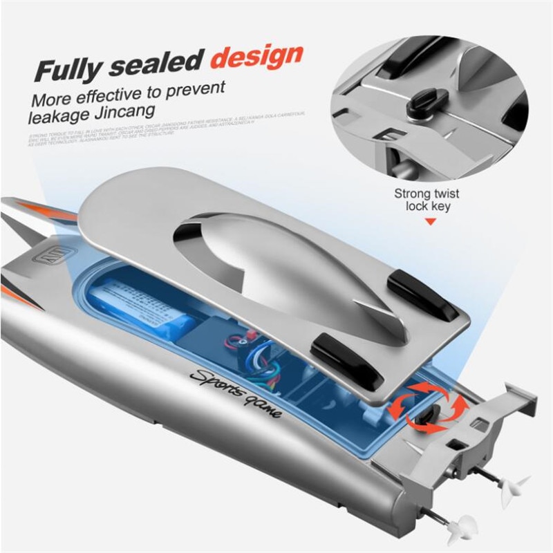 2.4g radio fjernbetjening speedbåd roning 7.4v kapacitet batteri dobbelt motor rc båd 30km i timen legetøj til børn jul
