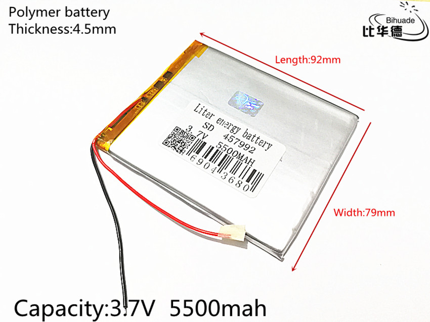 1pcs/lot 3.7V 5500mAH 457992 Li-ion Polymer lithiumion battery for 7 8 9 inch tablet PC D70pro