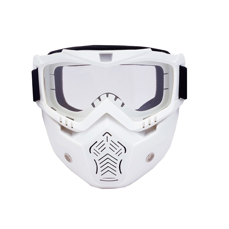 Men Women Ski Goggles Snowboard Snowmobile Eyewear Detachable Mask Snow Winter Skiing Glasses Motocross Sunglasses: S042 Clear lens