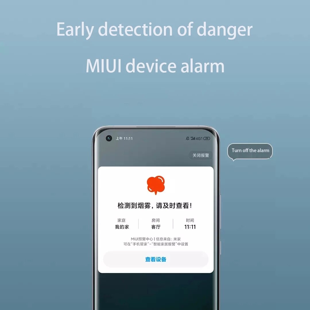 Original xiaomi mijia brand røgalarm støtte fjernbetjening honeywell brand røgalarm detektor