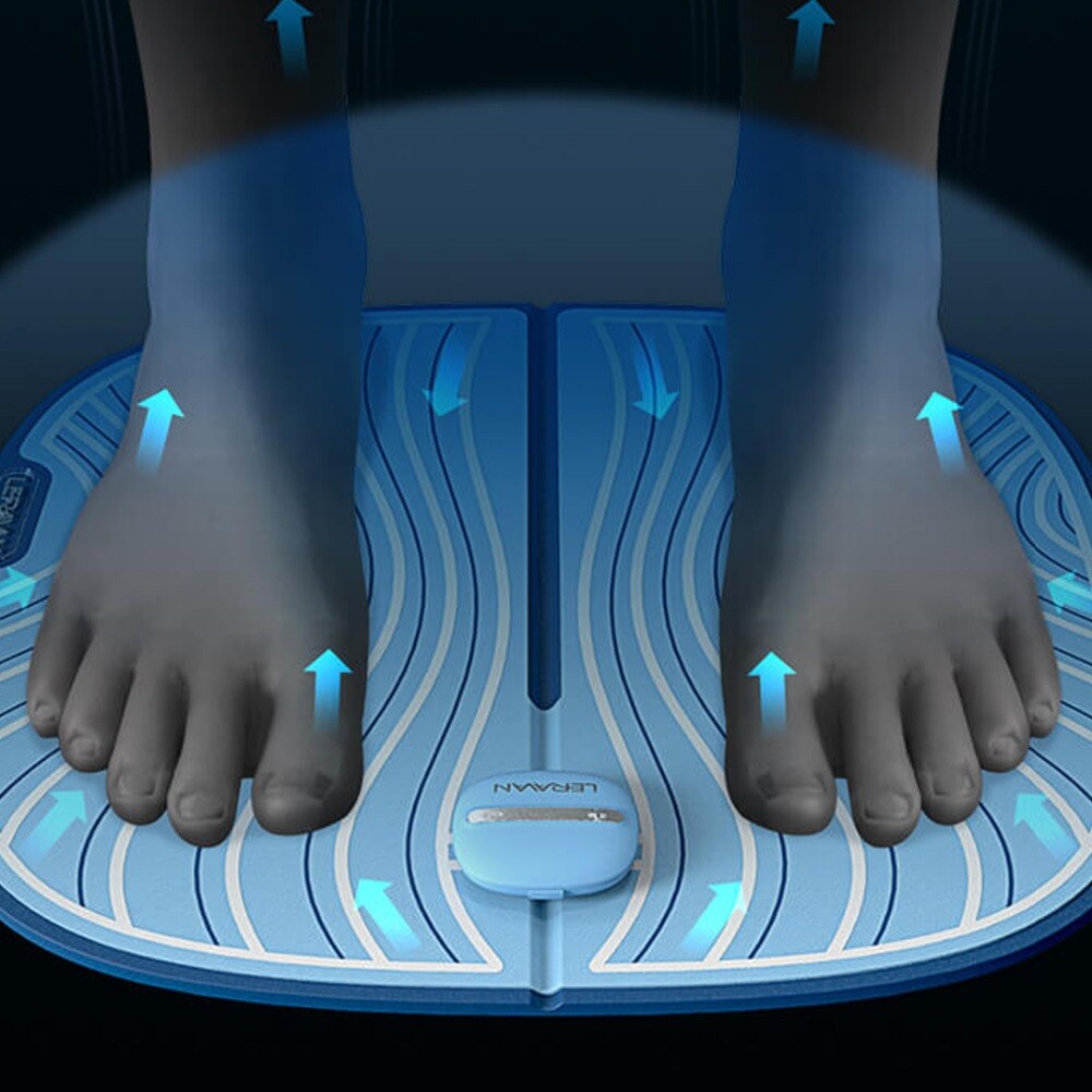Xiaomi leravan usb elektrisk ems fod ben muskelmassage puls massagemåtte hjem rejse æltning af fodmassage pude